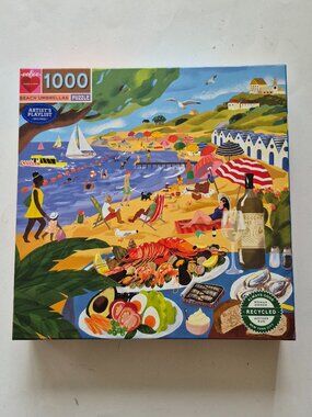1000 Piece " Beach Umbrellas" Jigsaw Puzzle